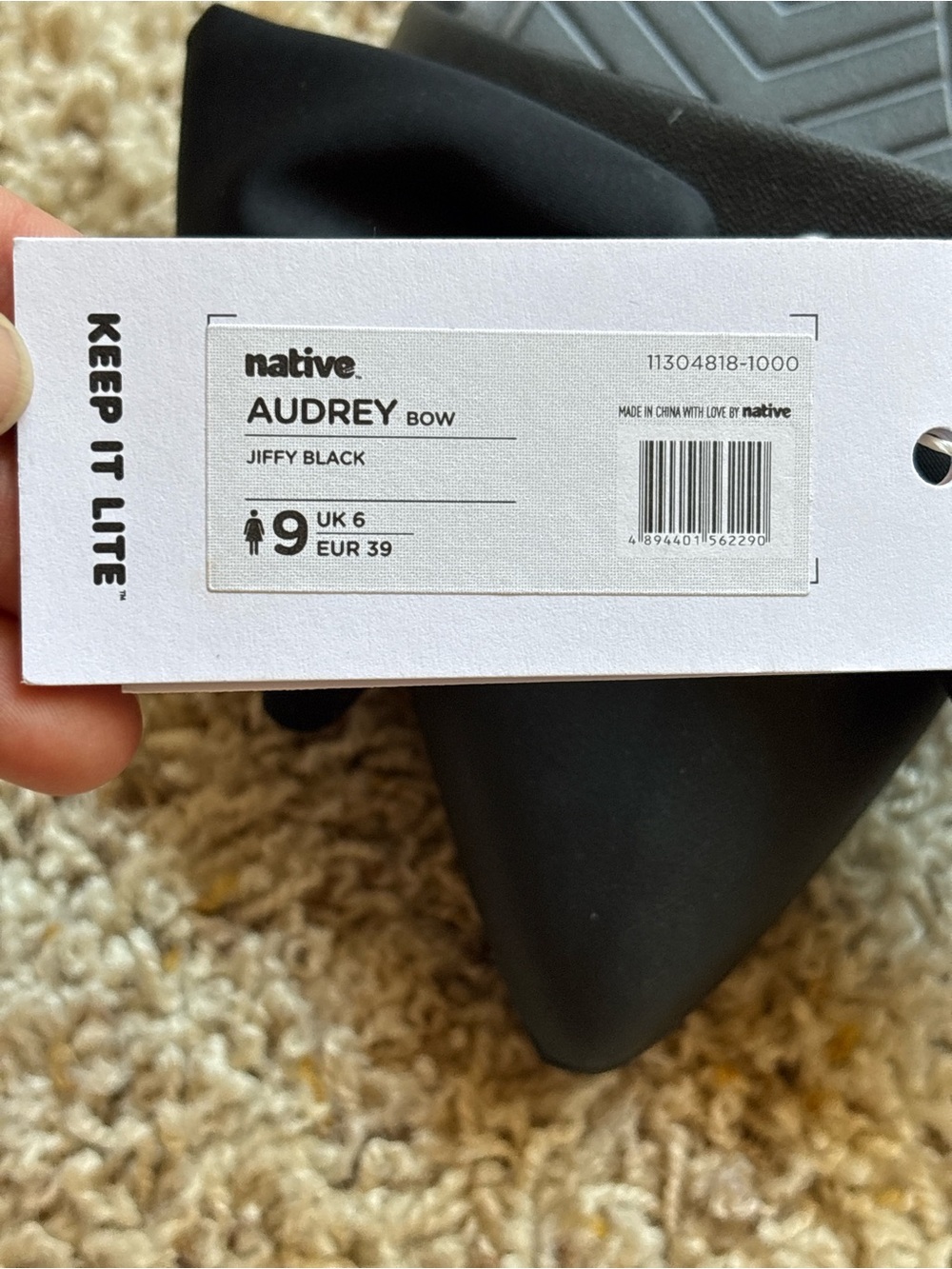 Beth Richards x Native Women's Black Audrey Bow Pointed Toe Flats 7 and 9 NWT - Picture 5 of 9